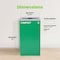 Alpine Industries Square Recycling Bin, 29 Gallons, Green Can, Mixed Opening Lid, for Compost ALP4450-KIT-GRN-M-COM - alternate 3